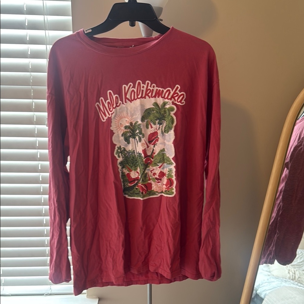 Festive Red Long Sleeve Christmas Tee